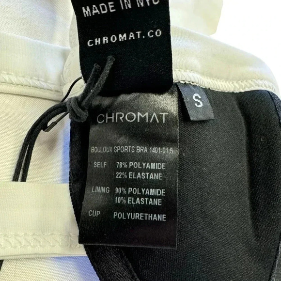 Chromat NWT Swimwear Bikini Top Black/White Size Small - Picture 8 of 8